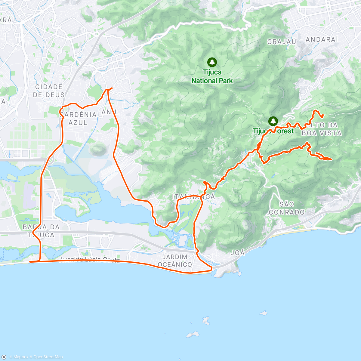 Mapa de la actividad, Rio ☀️