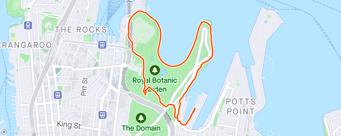 Map of the activity, Sydney Botanical Gardens