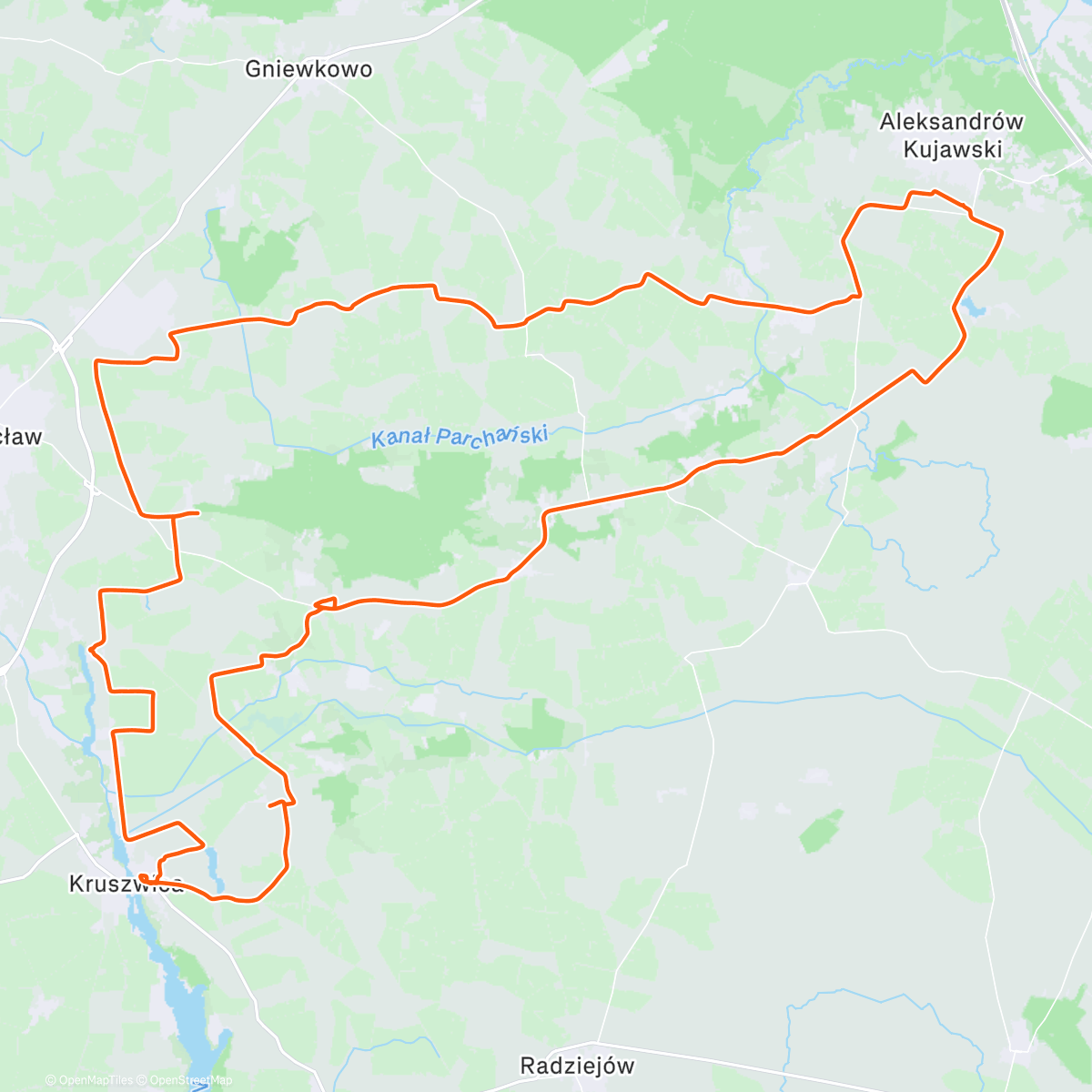 Map of the activity, Morning Gravel Ride