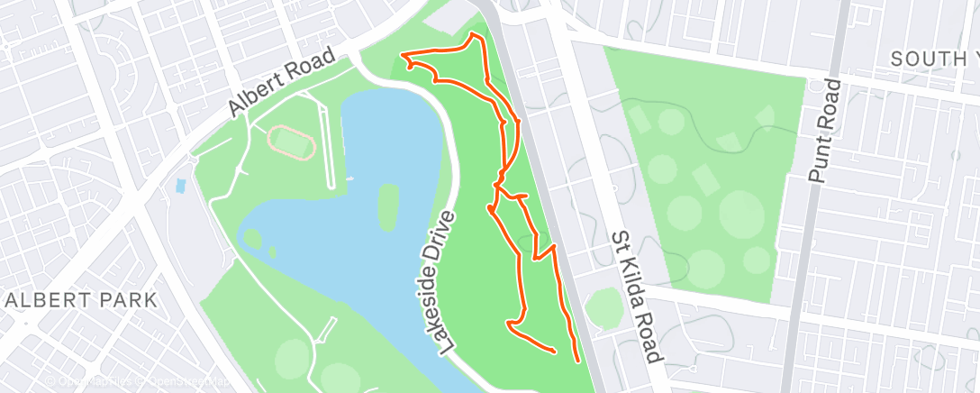 Map of the activity, Morning Golf