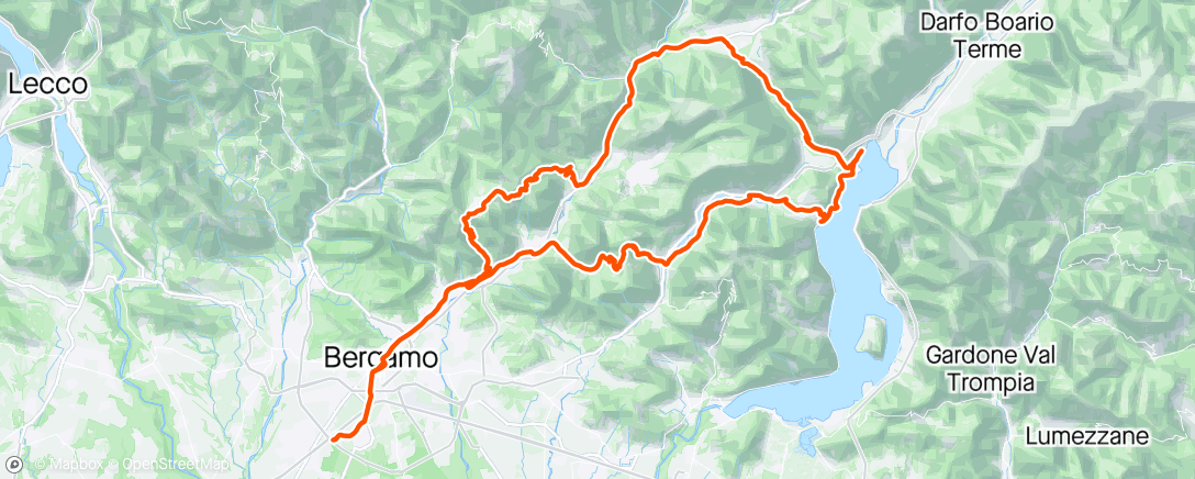 Map of the activity, Selvino Clusone Passo del Gallo