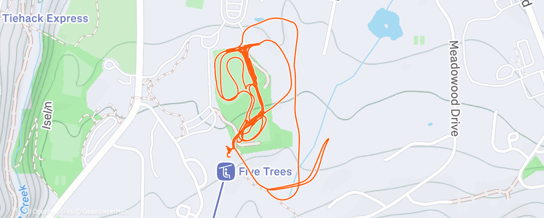 Mapa de la actividad, Afternoon Nordic Ski