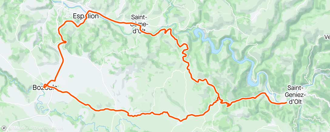 Map of the activity, Direction le sud