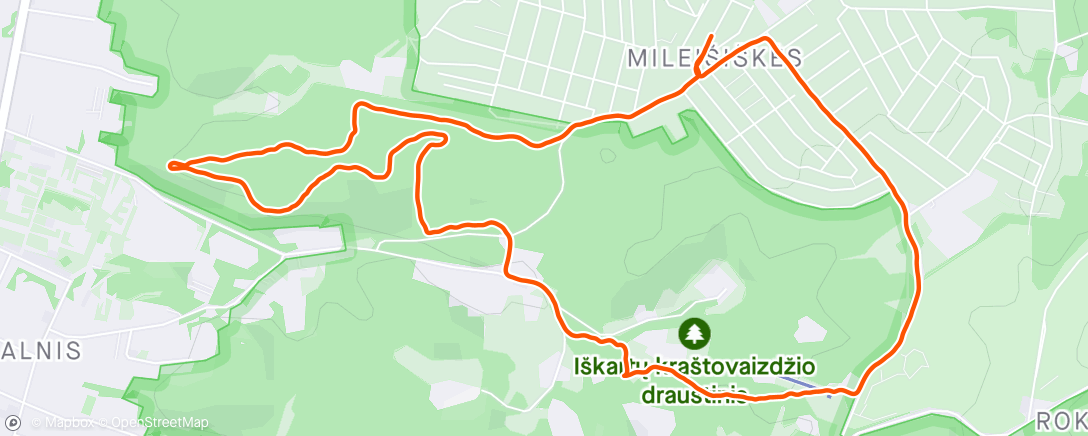 Karte der Aktivität „Evening Trail Run”