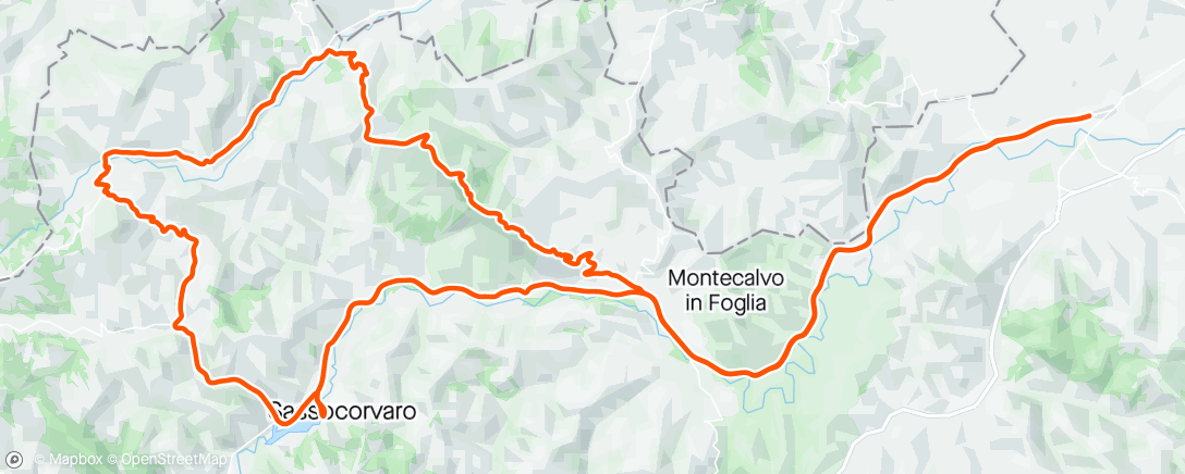 Map of the activity, Mediofondo Pedaliamo tra Mare e Colline