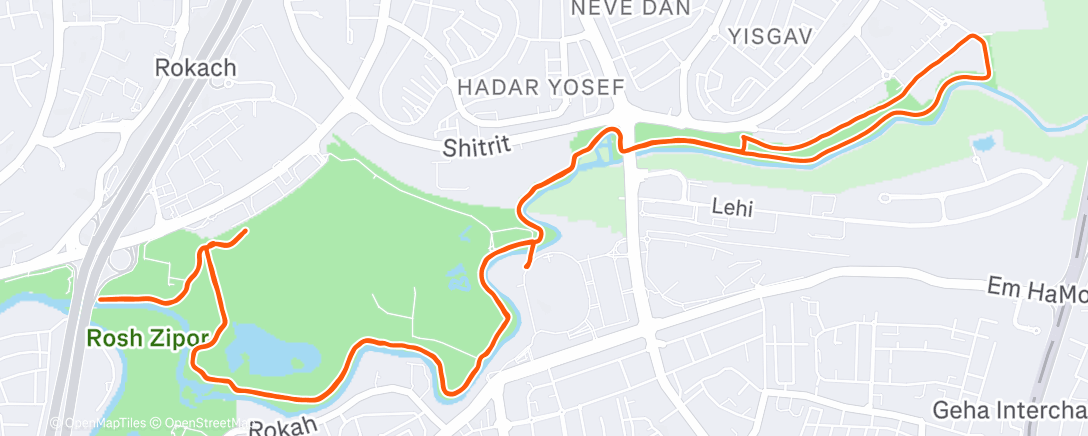 Map of the activity, Morning Run