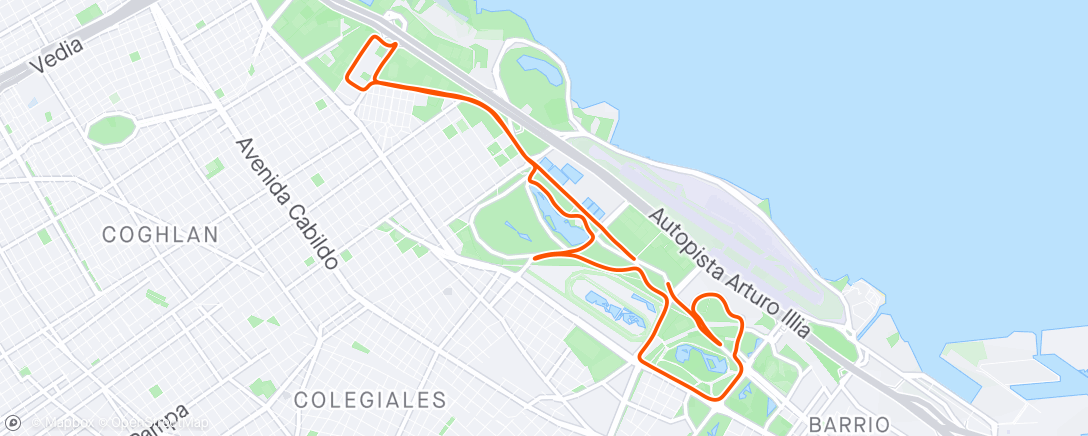 Map of the activity, Buenos Aires Run 15k