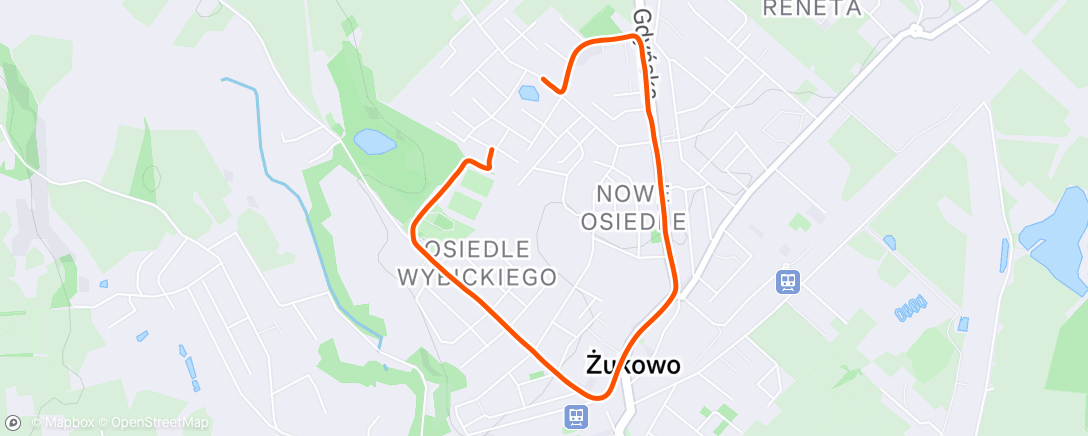 Map of the activity, Evening Walk