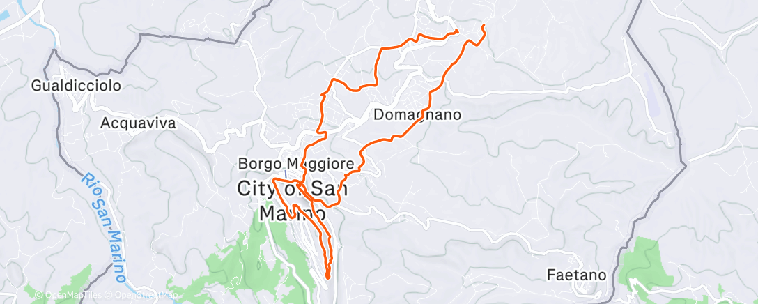 Map of the activity, Lunch Hike