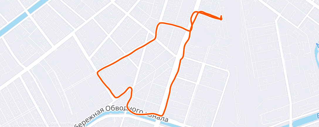 Map of the activity, Дневной забег