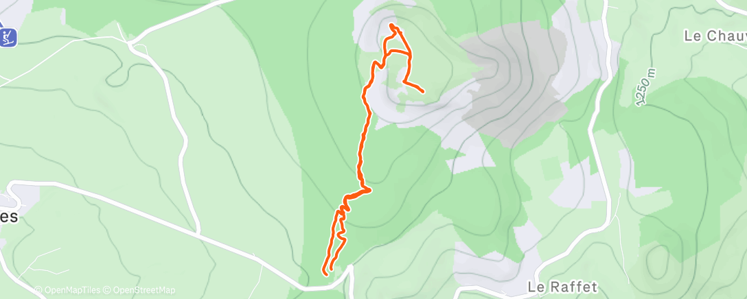 Map of the activity, Petite balade au mezinc