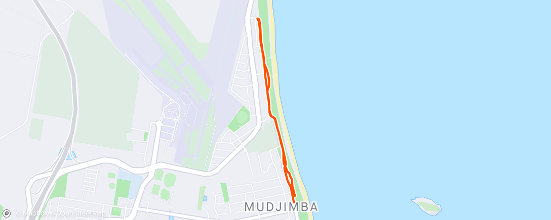 Map of the activity, Mujimba Park run