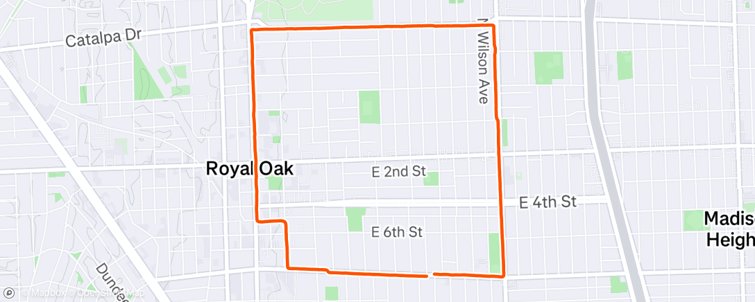 Map of the activity, Morning Run