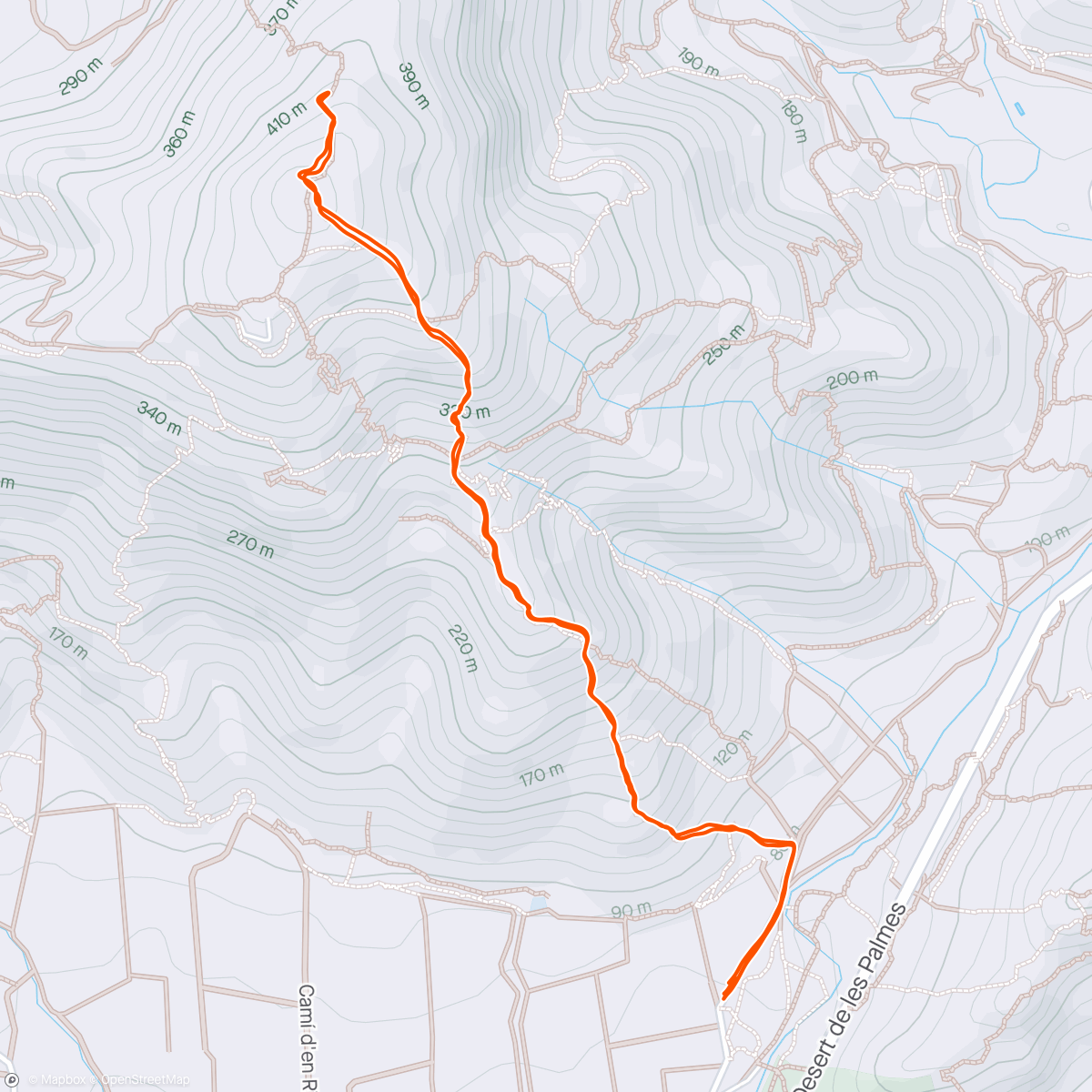 Map of the activity, Carrera de montaña nocturna. Fácil. Pulsometro y frontal 🤍RACAMABO