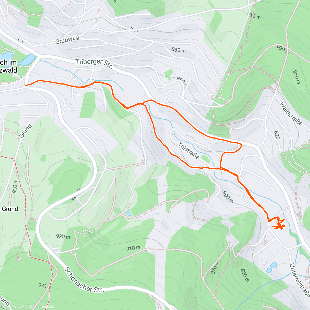 Map of the activity, Wanderung am Nachmittag