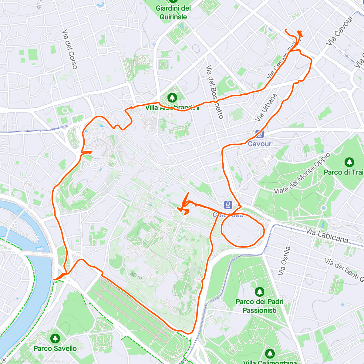 Map of the activity, Getting our bearings around Rome walk 🏛