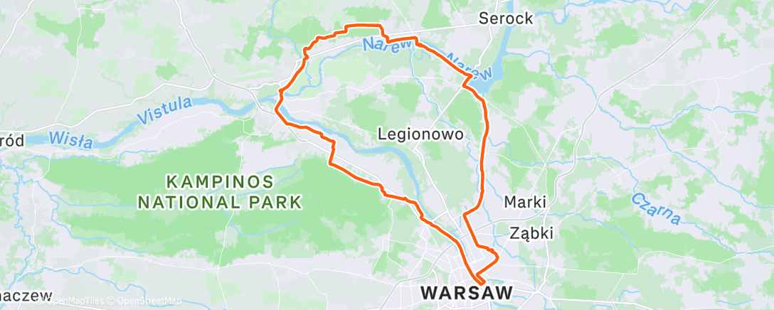 Map of the activity, Szczodre gody 2025 GraveLove 100km