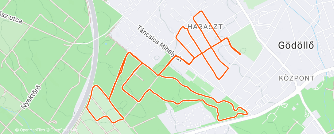 Map of the activity, Lunch Run