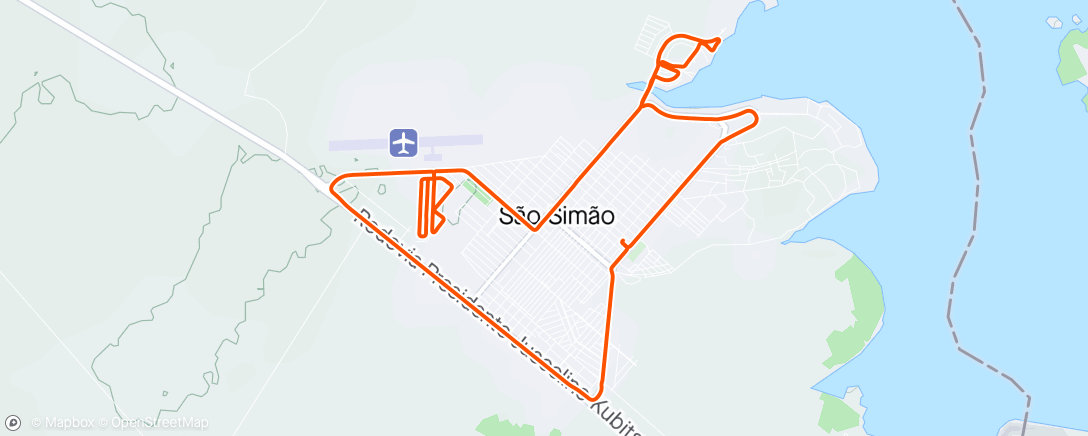 Map of the activity, B37- Pedalada ao entardecer