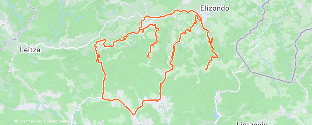 Map of the activity, Bicicleta por la mañana