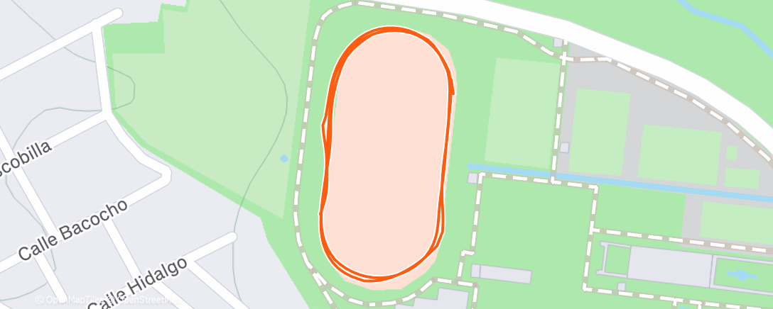 Map of the activity, Carrera por la mañana