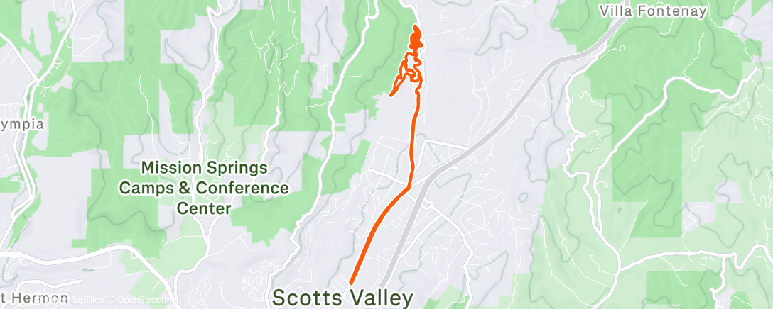 Карта физической активности (Afternoon Mountain Bike Ride)