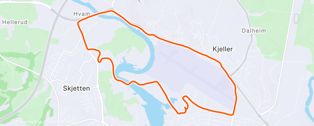 Map of the activity, Afternoon Run