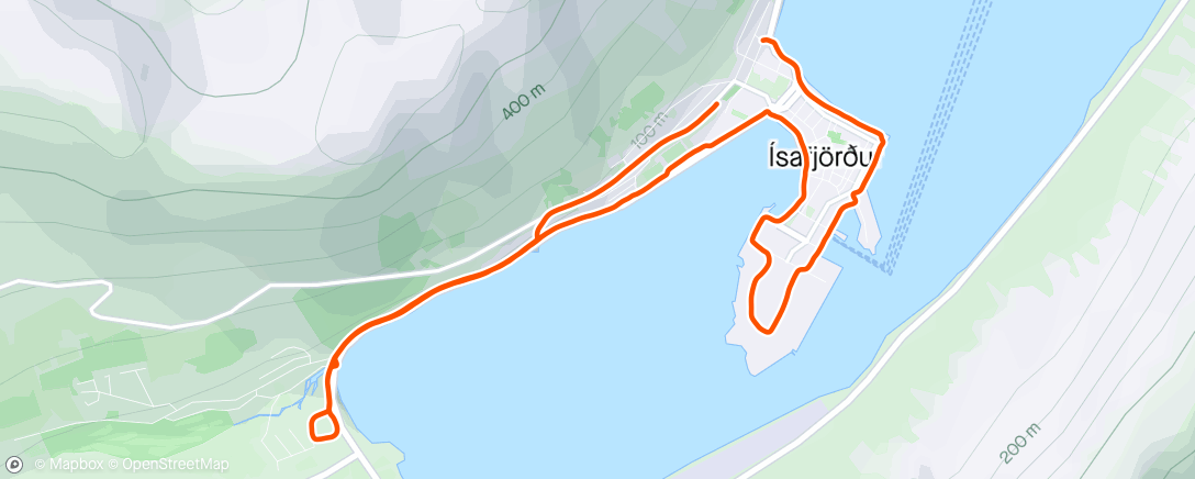 Map of the activity, Rólegir 10.km í rokinu💨