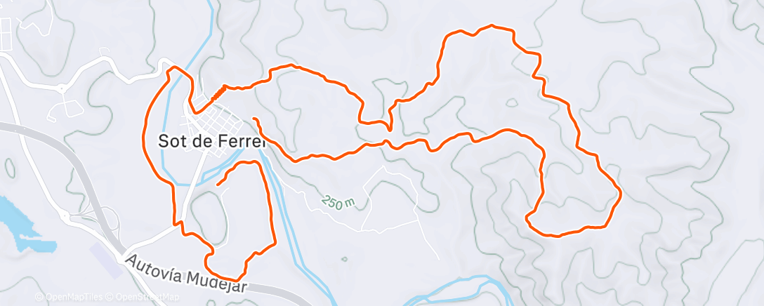 Map of the activity, Morning Trail Run