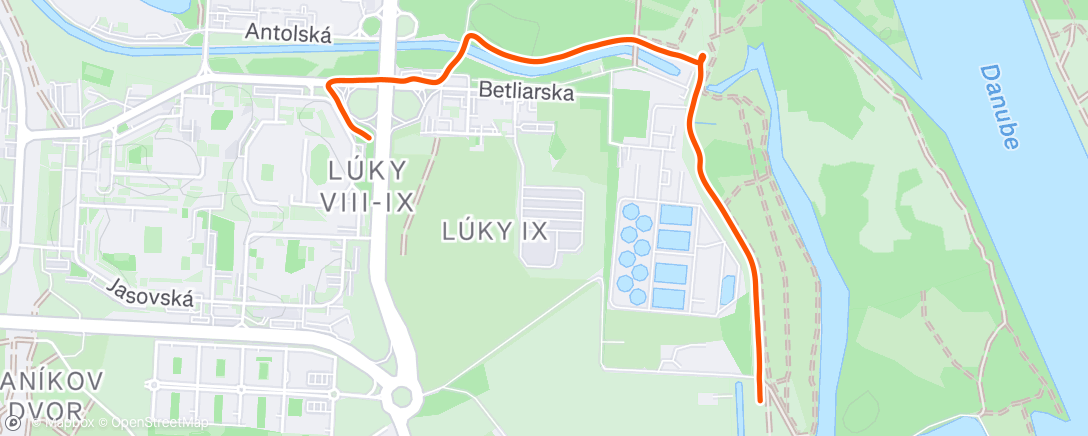 Map of the activity, Morning Run