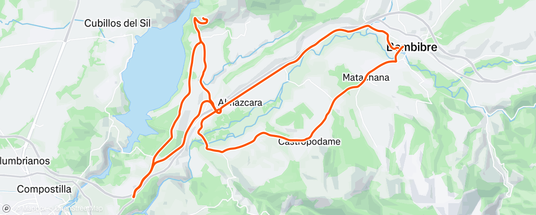 Map of the activity, Afternoon Ride
