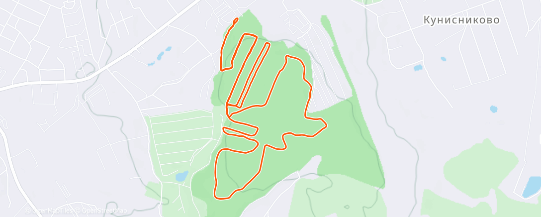 Map of the activity, Afternoon Trail Run