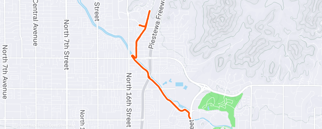 Mapa de la actividad (Afternoon Run)