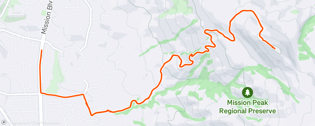 Map of the activity, Morning Hike