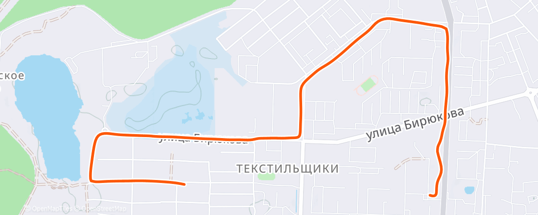 Map of the activity, Утренний забег