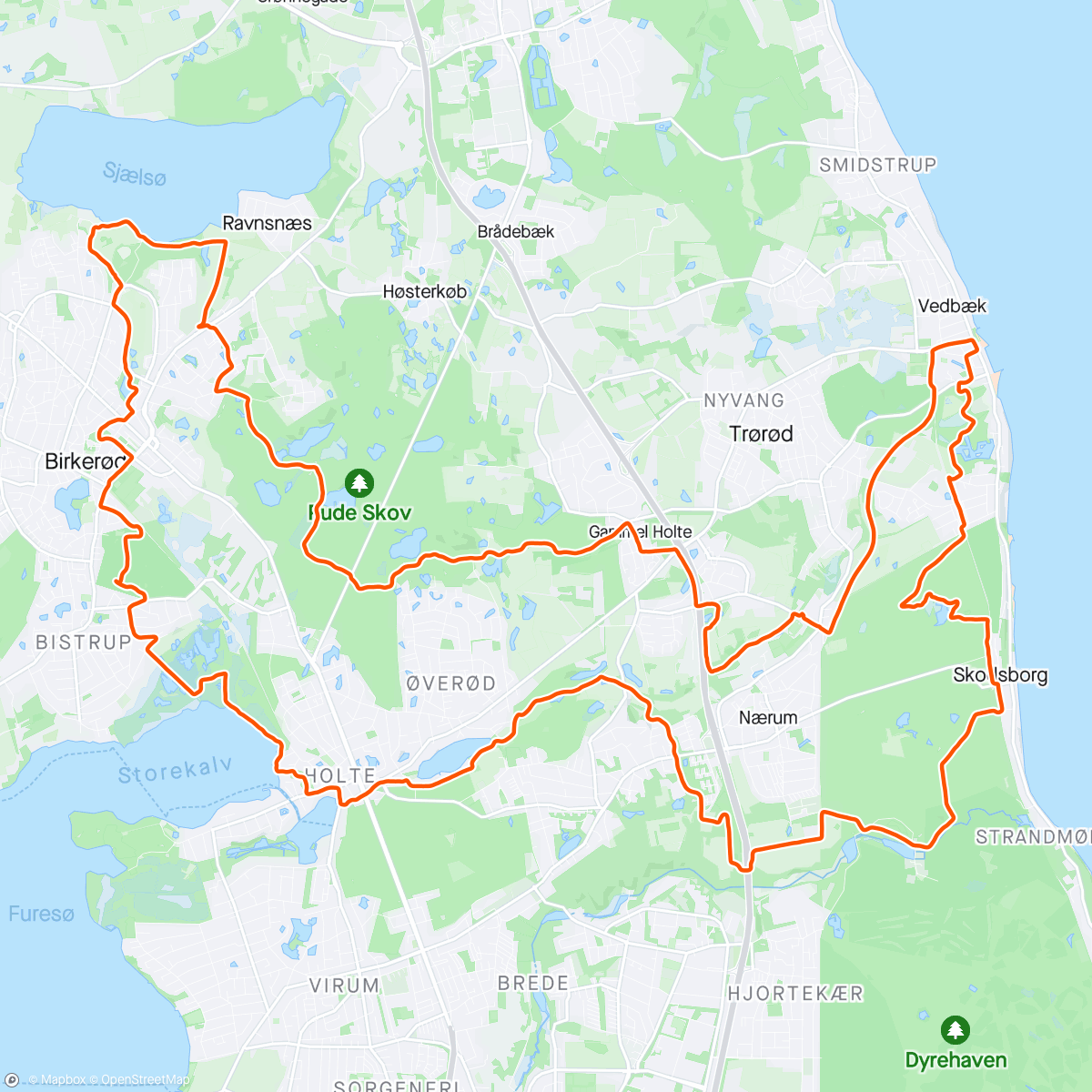 Karte der Aktivität „LNBK Rudersdalruten Marathon (399 m vert) #75/7”
