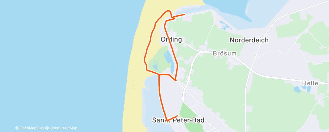 Карта физической активности (Sankt Peter-Ording not running short on fresh air 🐾🐾)