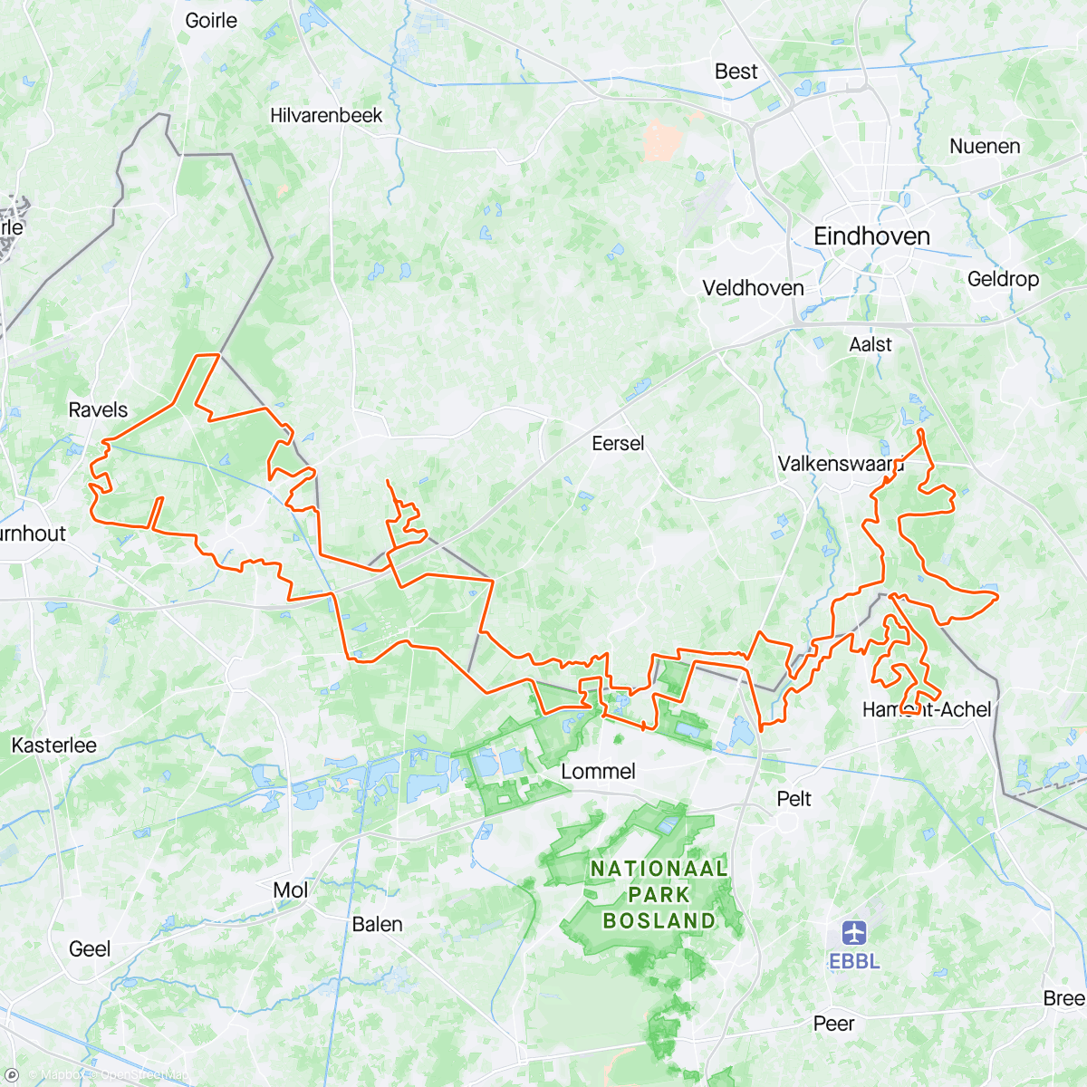 Mapa da atividade, Kempense Grenspalen Klassieker