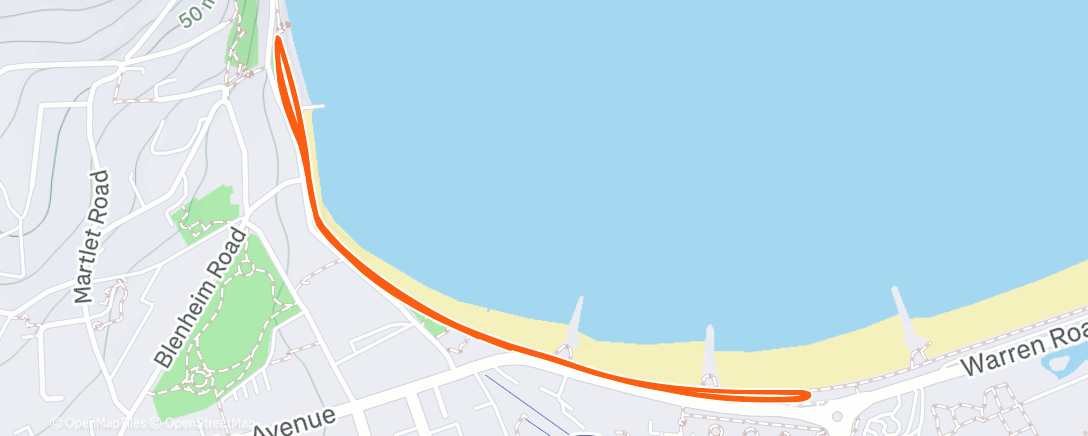 Map of the activity, Minehead Parkrun with C