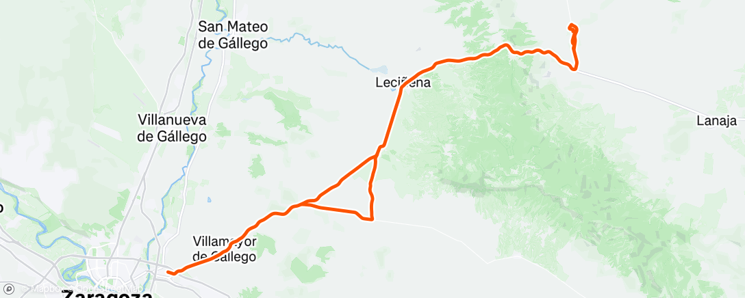 Map of the activity, Bicicleta por la mañana