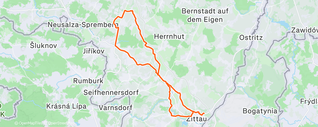 Map of the activity, 192/25 Radfahrt - Fahrtenspiel bei Kälte - RtR Woche 5/4