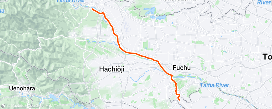 Map of the activity, 午後のライド