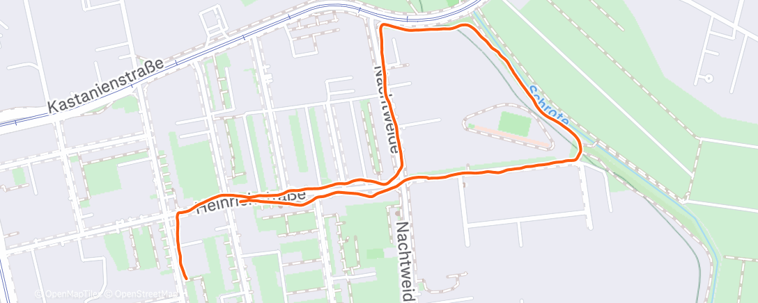 Map of the activity, Abendspaziergang