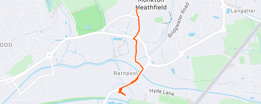 Map of the activity, Morning walk