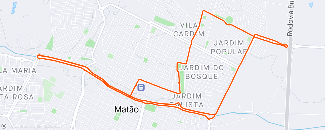 Map of the activity, Pedal queimadorzinho de bacon