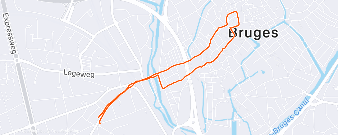 Map of the activity, Namiddagwandeling