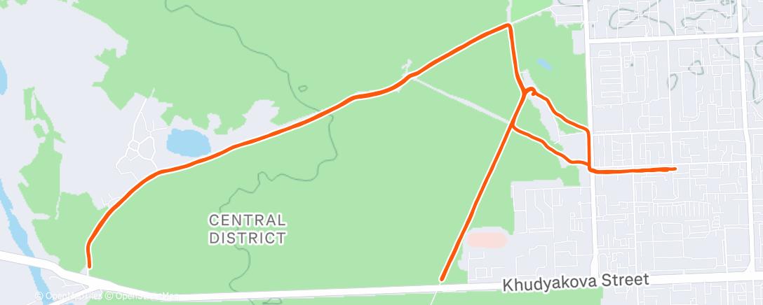 Map of the activity, Morning Run