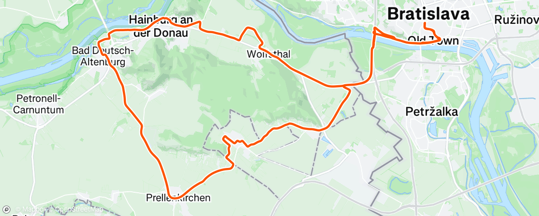 Kaart van de activiteit “Lunch Ride”