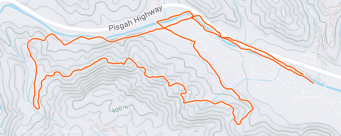 Map of the activity, Lunch Trail Run