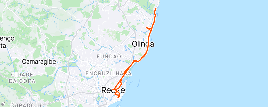 アクティビティ「JANGA» Recife」の地図